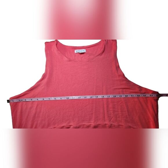 Athleta Santorini Thera Dress Coral Petal Pink Sleeveless Short Stretch Modal 3X - Picture 4 of 11